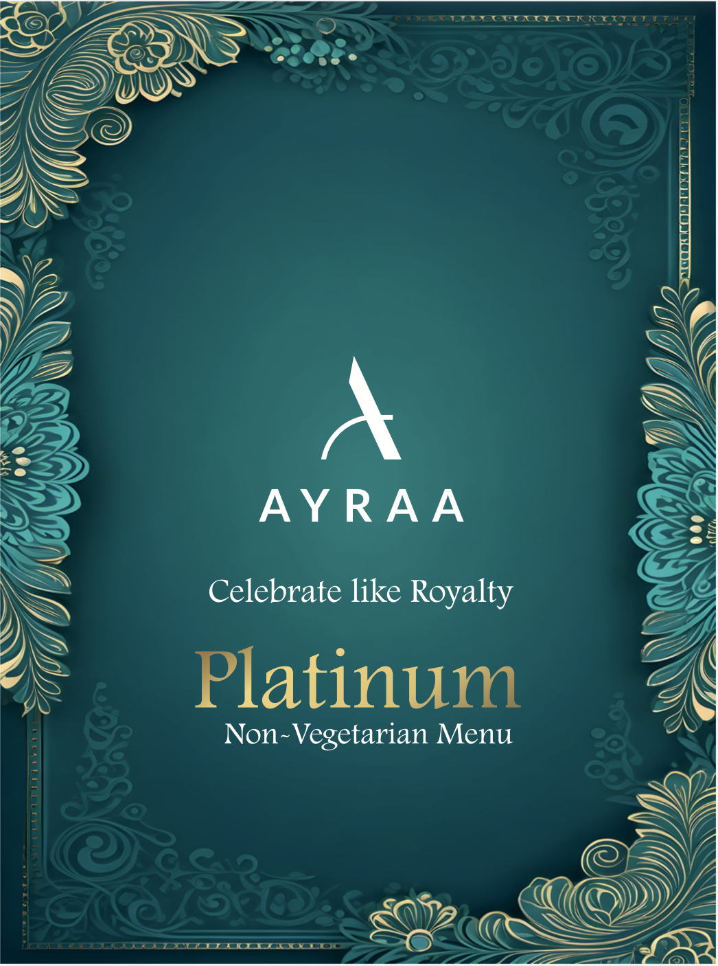 Platinum Non Veg Menu Cover