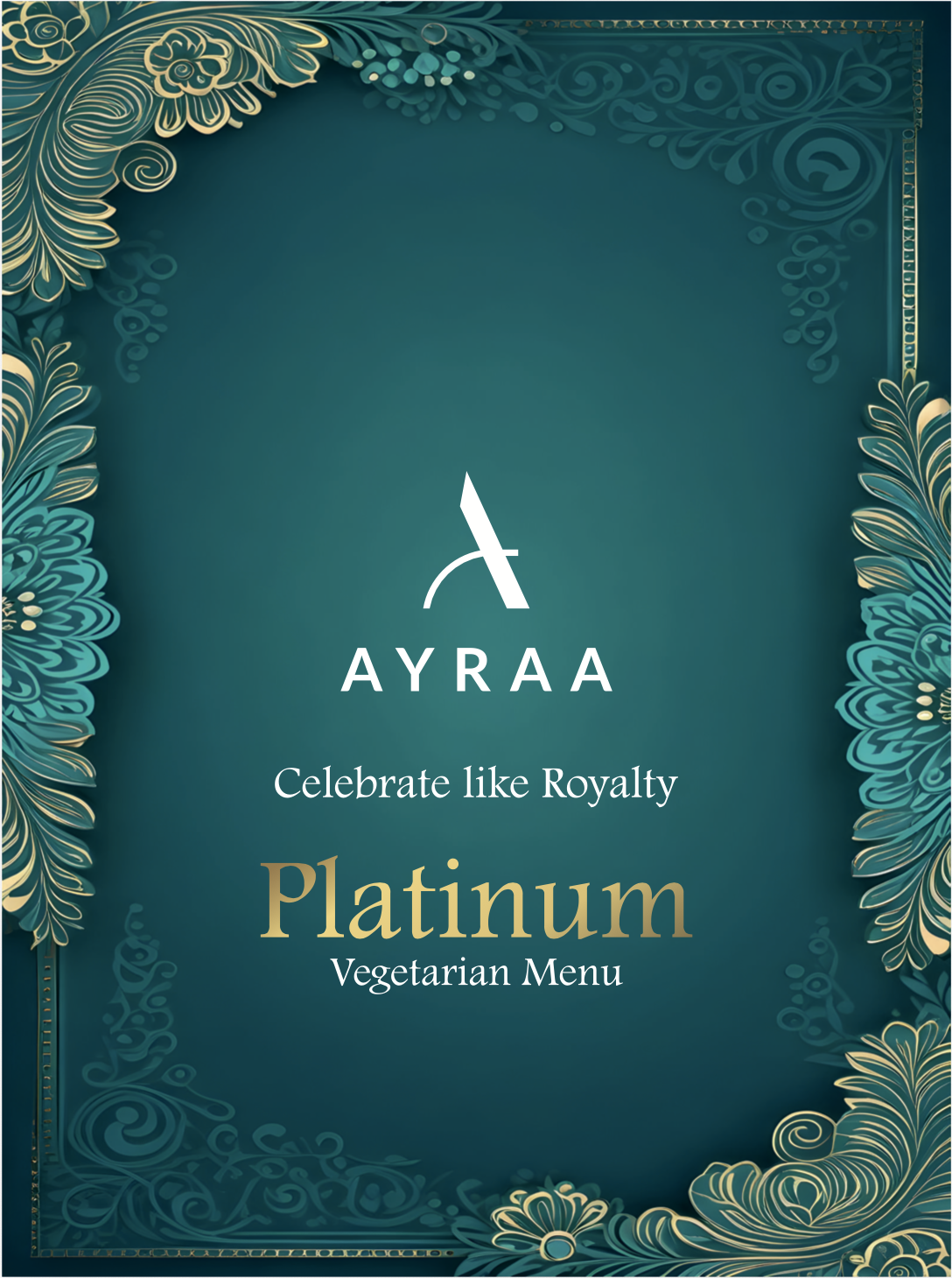 Platinum Veg Menu Cover